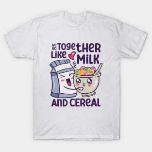 Milk and Cereal Pair - Love Couple T-Shirt